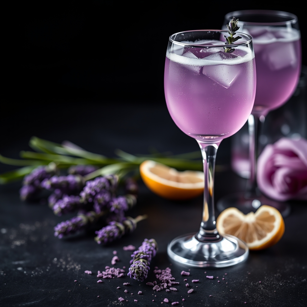 Sparkling Lavender Gin Cocktail