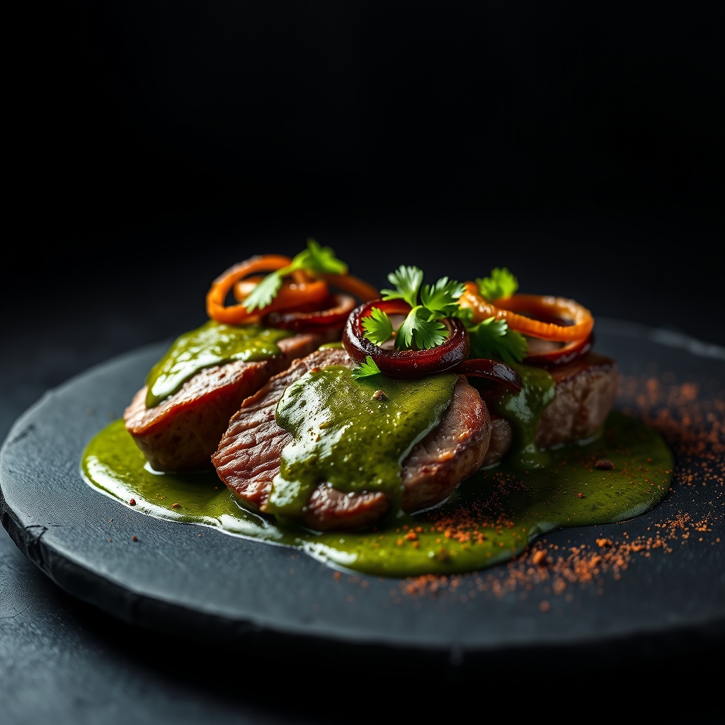 Tenderloin with Tomatillo Sauce