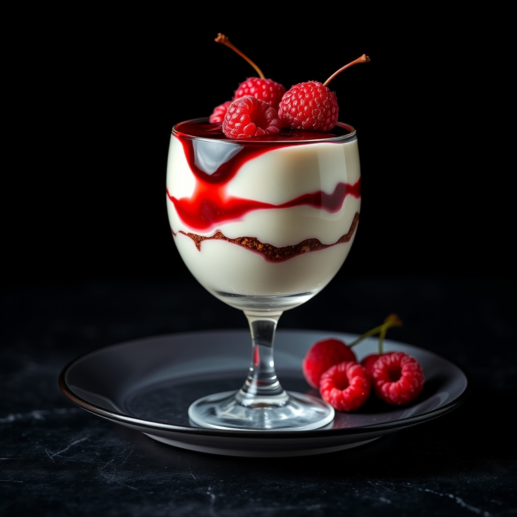 White Chocolate Panna Cotta with Berry Coulis